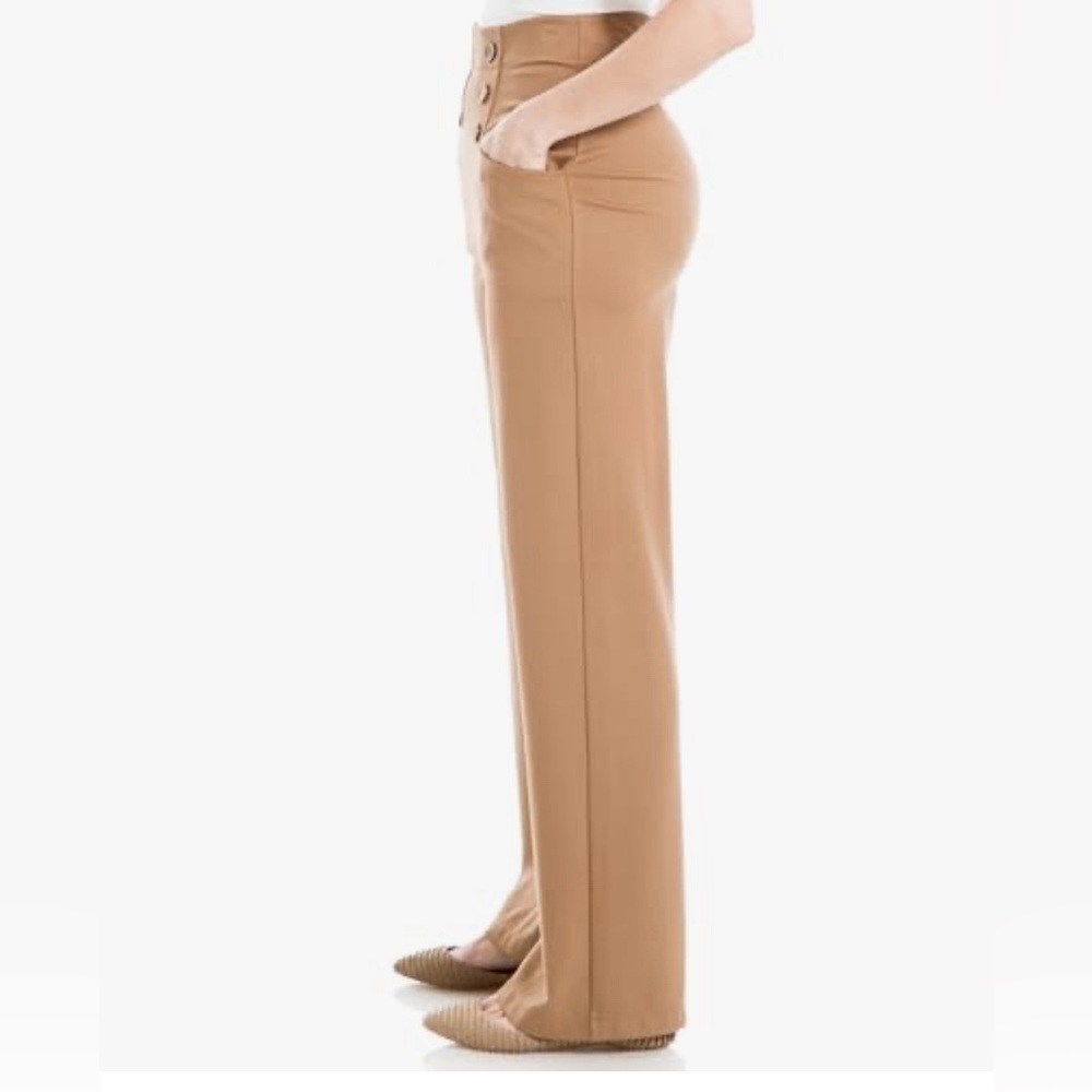 Max Studio High-Waisted Sailor Wide-Leg Pants Size Small Office - Picture 4 of 8